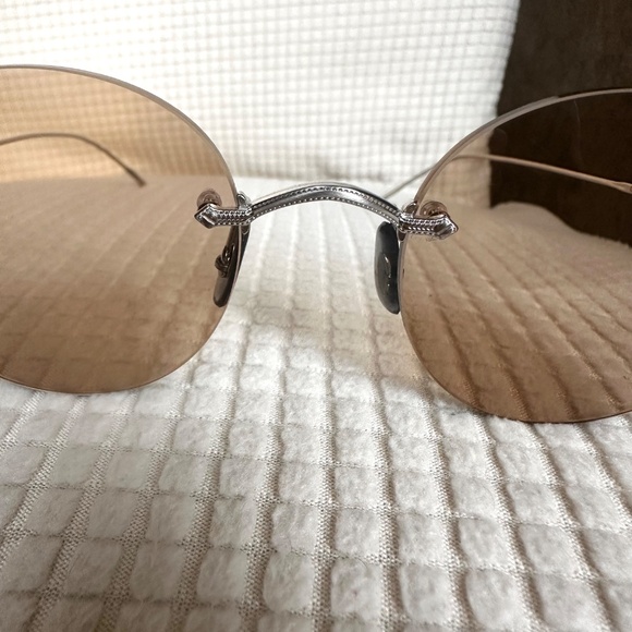 Oliver Peoples Round Brown Vintage Sunglasses OV 1222 main image 7